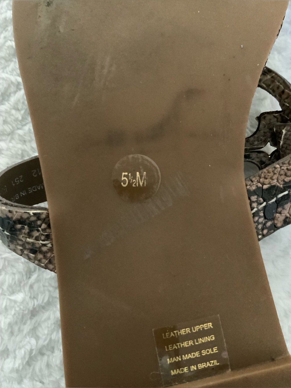 Tory Burch Miller Snake Embossed Leather Sandals - Picture 9 of 12